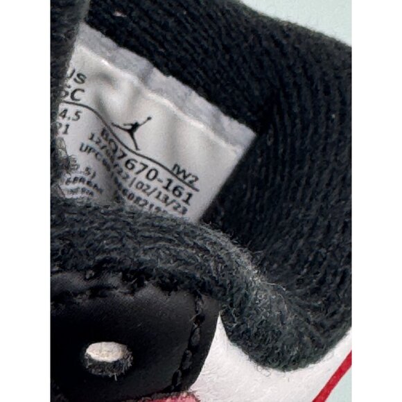 Nike Air Jordan 4 Retro TD \'Fire Red\' 4 Toddler Shoes Kids Black White Red Sz 5C main image 9